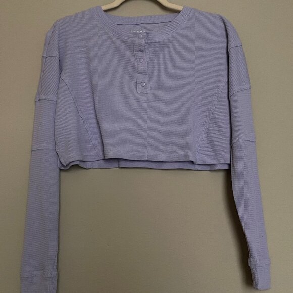 Aeropostale, XS, Cropped Henley Thermal - Picture 1 of 9